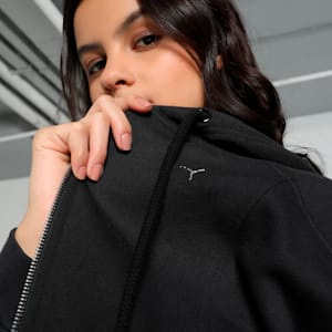 THE FAST RACE Women's Relaxed Fit Hoodie, PUMA Black, extralarge-IND
