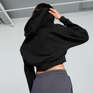 THE FAST RACE Women's Relaxed Fit Hoodie, PUMA Black, extralarge-IND