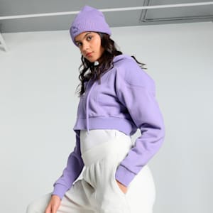 THE FAST RACE Women's Relaxed Fit Hoodie, Lavender Alert, extralarge-IND