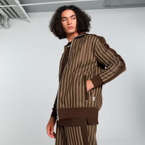 MMQ T7 Men's Relaxed Fit Track Jacket, Espresso Brown, extralarge-IND