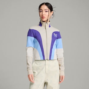 PUMA x KIDSUPER Women's Full-Zip Jacket, Desert Dust, extralarge