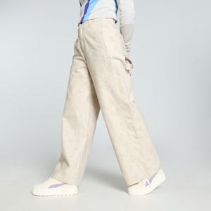 PUMA x KIDSUPER Women's Relaxed Fit Pants, Desert Dust, extralarge-IND