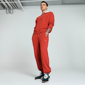 MMQ Men's Relaxed Fit Quarter-Zip Top, Mars Red, extralarge-IND