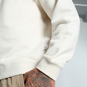 MMQ Men's Relaxed Fit Quarter-Zip Top, Alpine Snow, extralarge-IND