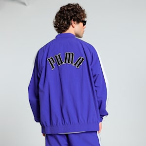 PLAY LOUD T7 Unisex Oversized Track Jacket, Lapis Lazuli, extralarge-IND