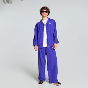 PLAY LOUD T7 Unisex Oversized Track Jacket, Lapis Lazuli, extralarge-IND