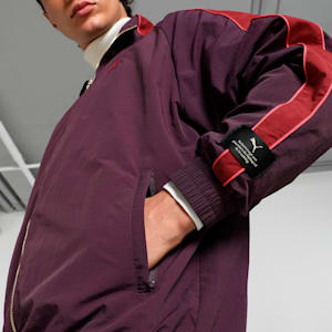 PLAY LOUD T7 Unisex Oversized Track Jacket, Midnight Plum, extralarge-IND