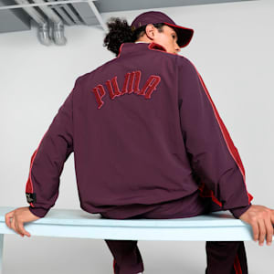 PLAY LOUD T7 Unisex Oversized Track Jacket, Midnight Plum, extralarge-IND