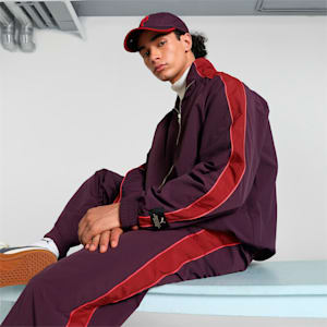 PLAY LOUD T7 Unisex Oversized Track Jacket, Midnight Plum, extralarge-IND