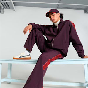 PLAY LOUD T7 Unisex Oversized Track Jacket, Midnight Plum, extralarge-IND