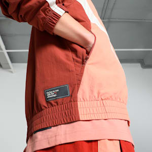 CLUB DE COURSE Relaxed Fit Track Jacket, Deeva Peach-Mars Red, extralarge-IND