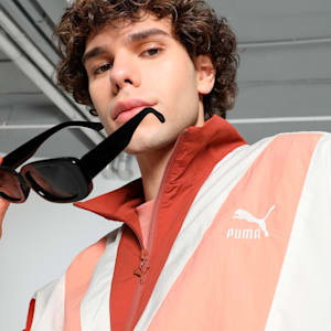 CLUB DE COURSE Relaxed Fit Track Jacket, Deeva Peach-Mars Red, extralarge-IND