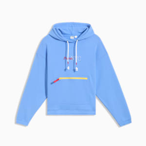 Sudadera con capucha NYC Running Laps para mujer, Blue Skies, extralarge