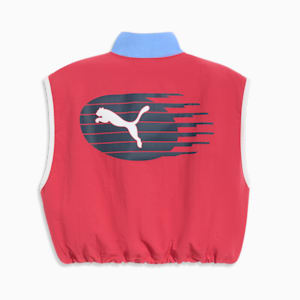 Chaleco tejido NYC Running Laps para mujer, Club Red, extralarge