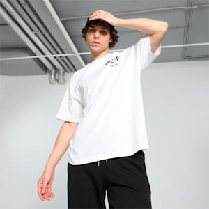 PLAY LOUD CLASSICS Graphic Men's Relaxed Fit Tee, PUMA White, extralarge-IND