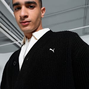 MMQ Men's Relaxed Fit Cardigan, PUMA Black, extralarge-IND