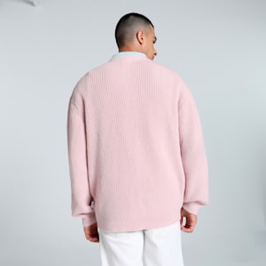 MMQ Men's Relaxed Fit Cardigan, Mauve Mist, extralarge-IND