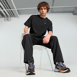 MMQ SPORT Woven Men's Relaxed Fit Tee, PUMA Black, extralarge-IND