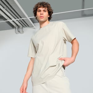MMQ SPORT Woven Men's Relaxed Fit Tee, Desert Dust, extralarge-IND