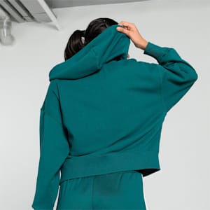 DOWNTOWN Women's Oversized Hoodie, Cold Green, extralarge-IND