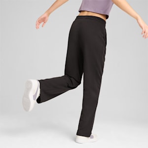 Pants de pista para mujer de cintura alta T7, PUMA Black-PUMA Black, extralarge