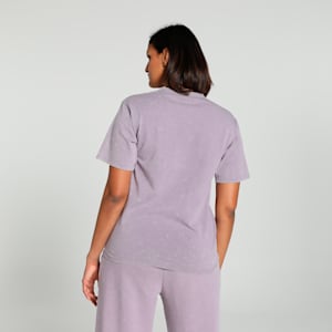 DARE TO Relaxed Washed Women's Relaxed Fit Tee, Pale Plum, extralarge-IND