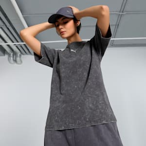 DARE TO Relaxed Washed Women's Relaxed Fit Tee, Galactic Gray, extralarge-IND