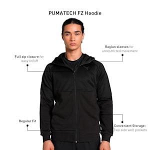 PUMATECH Full-Zip Men's Hoodie, PUMA Black, extralarge-IND