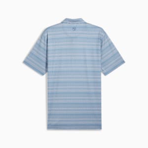 メンズ ゴルフ FAIR ISLE マイクロ プリント 半袖 ポロシャツ, Blue Horizon-White Glow, extralarge-JPN