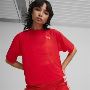 DARE TO Women's Mesh Tee, For All Time Red, extralarge