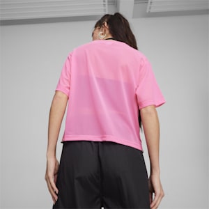 DARE TO Women's Mesh Tee, Fast Pink, extralarge