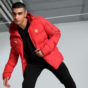 Scuderia Ferrari Race MT7+ Ecolite Men's Jacket, Rosso Corsa, extralarge-IND