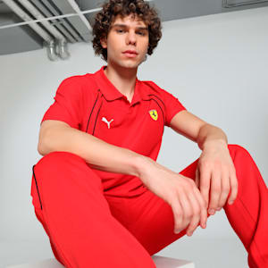 Scuderia Ferrari Race Men's Motorsport Polo, Rosso Corsa, extralarge-IND