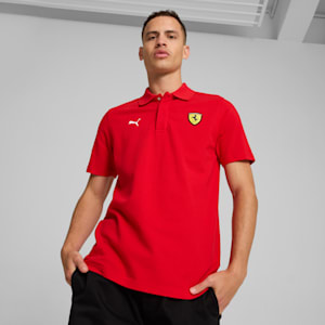 Scuderia Ferrari Race Men's Graphic Polo, Rosso Corsa, extralarge