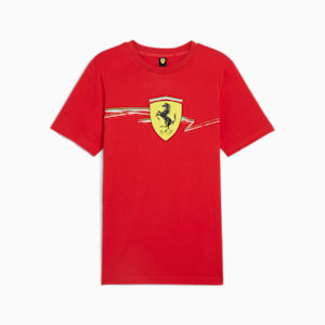 Scuderia Ferrari Race Big Shield Men's Tee, Rosso Corsa, extralarge