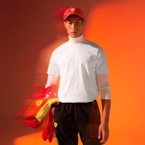 Scuderia Ferrari Race Tonal Shield Men's Motorsport Tee, PUMA White, extralarge-IND
