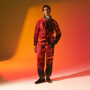 Scuderia Ferrari Race Neon Energy Men's Relaxed Fit Motorsport Fleece Pants, PUMA Black, extralarge-IND