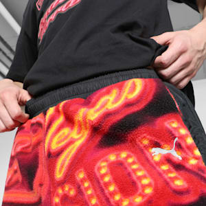 Scuderia Ferrari Race Neon Energy Men's Relaxed Fit Motorsport Fleece Pants, PUMA Black, extralarge-IND