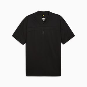 Scuderia Ferrari Style Premium Men's Relaxed Fit Motorsport Tee, PUMA Black, extralarge-IND