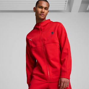Ferrari Style Sweat Jacket Men, Rosso Corsa, extralarge
