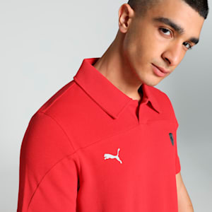 Scuderia Ferrari Style Men's Motorsport Polo, Rosso Corsa, extralarge-IND