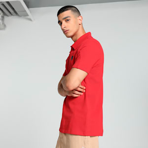 Scuderia Ferrari Style Men's Motorsport Polo, Rosso Corsa, extralarge-IND