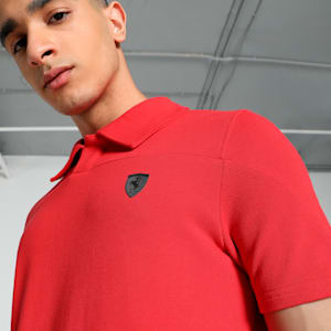 Scuderia Ferrari Style Men's Motorsport Polo, Rosso Corsa, extralarge-IND