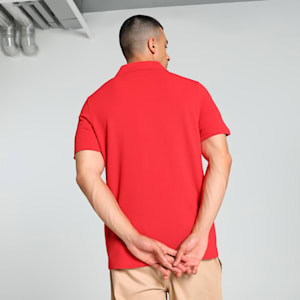 Scuderia Ferrari Style Men's Motorsport Polo, Rosso Corsa, extralarge-IND