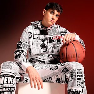 Media Day Men's Relaxed Fit Basketball Hoodie, PUMA Black-PUMA White, extralarge-IND