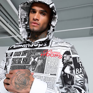 Media Day Men's Relaxed Fit Basketball Hoodie, PUMA Black-PUMA White, extralarge-IND