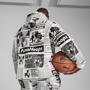 Media Day Men's Basketball Hoodie, PUMA Black-PUMA White, extralarge