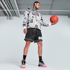 Media Day Men's Relaxed Fit Basketball Hoodie, PUMA Black-PUMA White, extralarge-IND