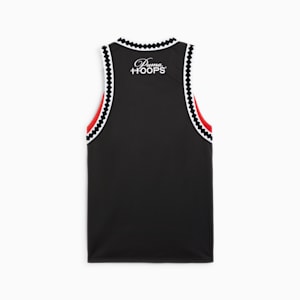 Media Day Men's Basketball Jersey, PUMA Black-For All Time Red, extralarge