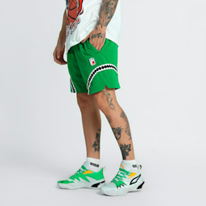 Crowd Craze Mesh Men's Relaxed Fit Basketball Shorts, Archive Green, extralarge-IND